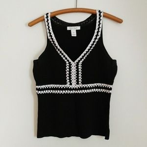 White House Black Market Black and White Tank